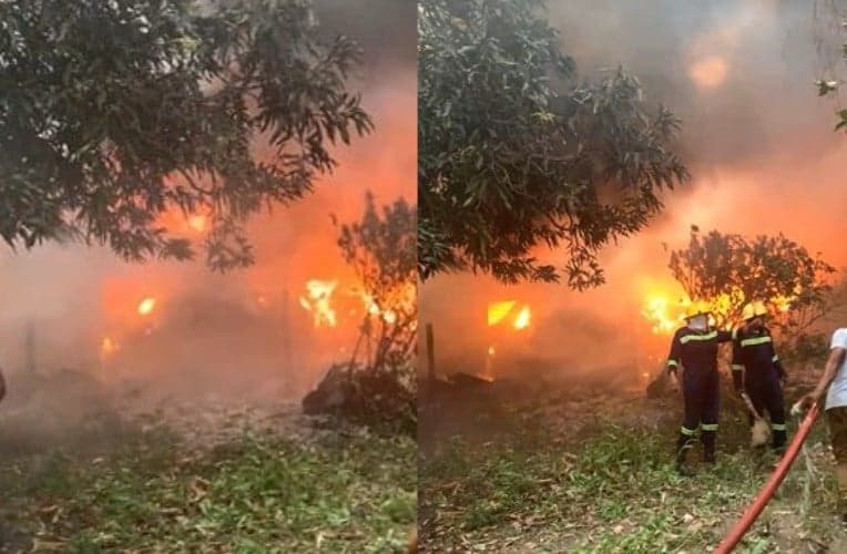 Fire breaks out at a warehouse in Laterbiokoshie near Radio Gold