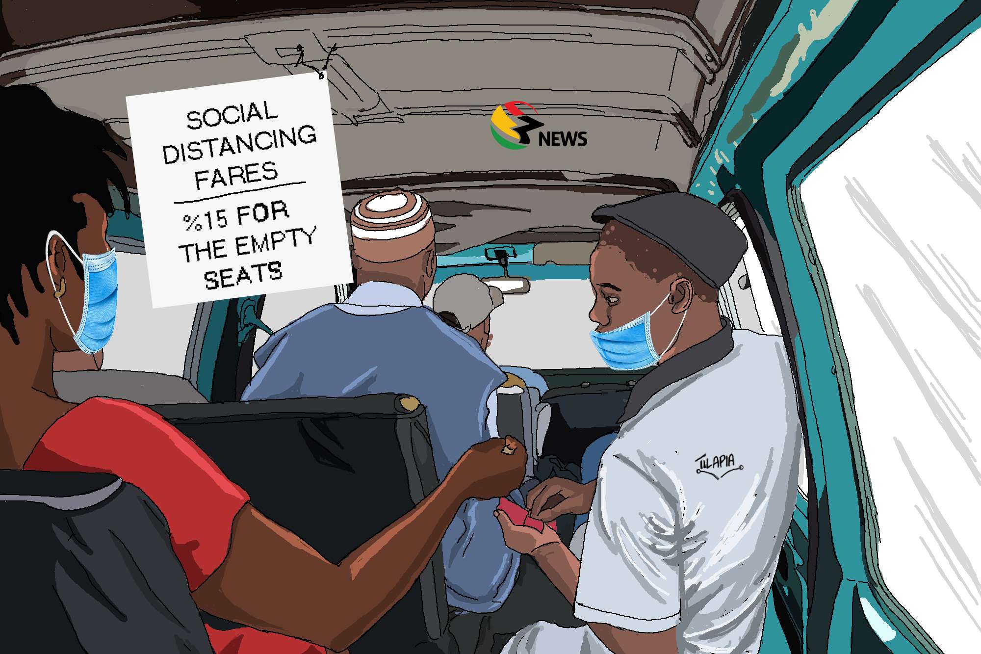 [Cartoon] 15% hike in transport fares: Paying for social distancing!