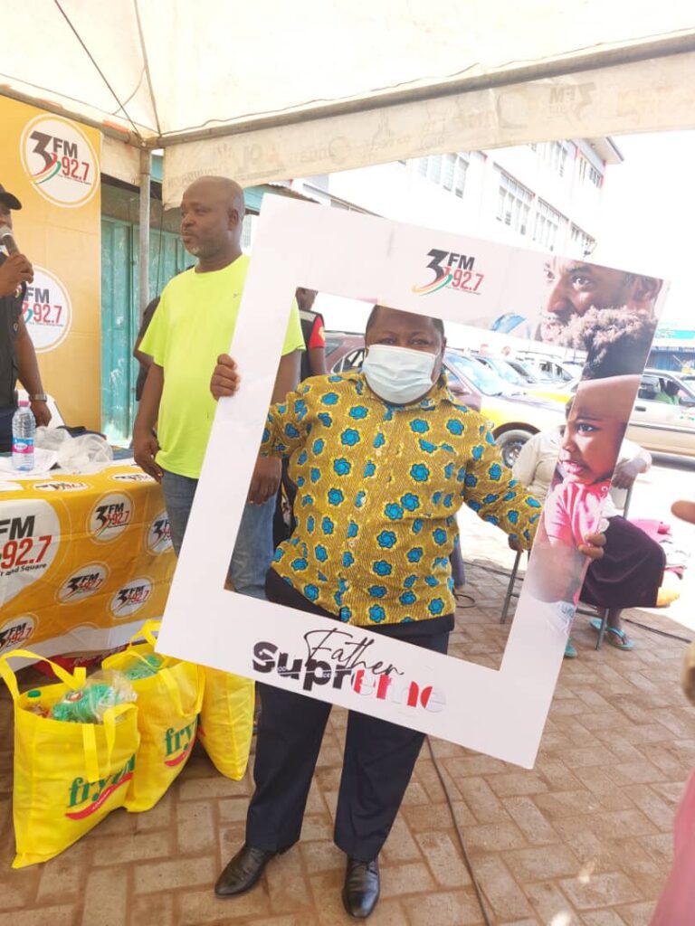 3FM fetes fathers at Madina; truck pusher becomes biggest beneficiary