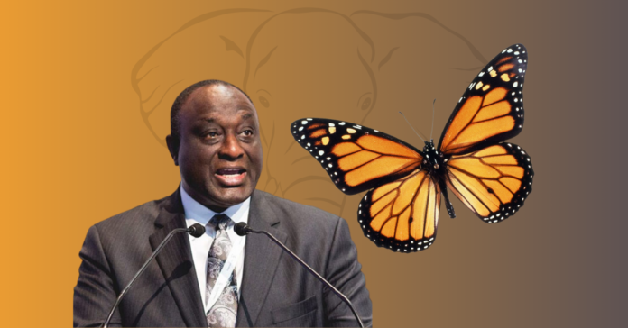 We delve into the symbolism behind Alan Kyerematen's monarch butterfly and its profound connection to transformation and change in the realm of Ghanaian politics.