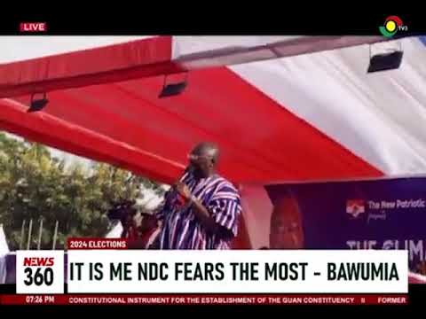 NPP Flagbearer race: It is me the NDC fears the most - Bawumia